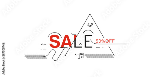 Sale text made of  vector design element