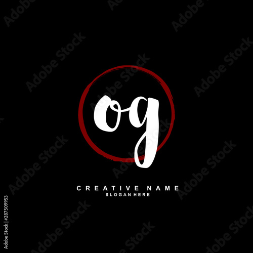 O G OG Initial logo template vector. Letter logo concept with background template.