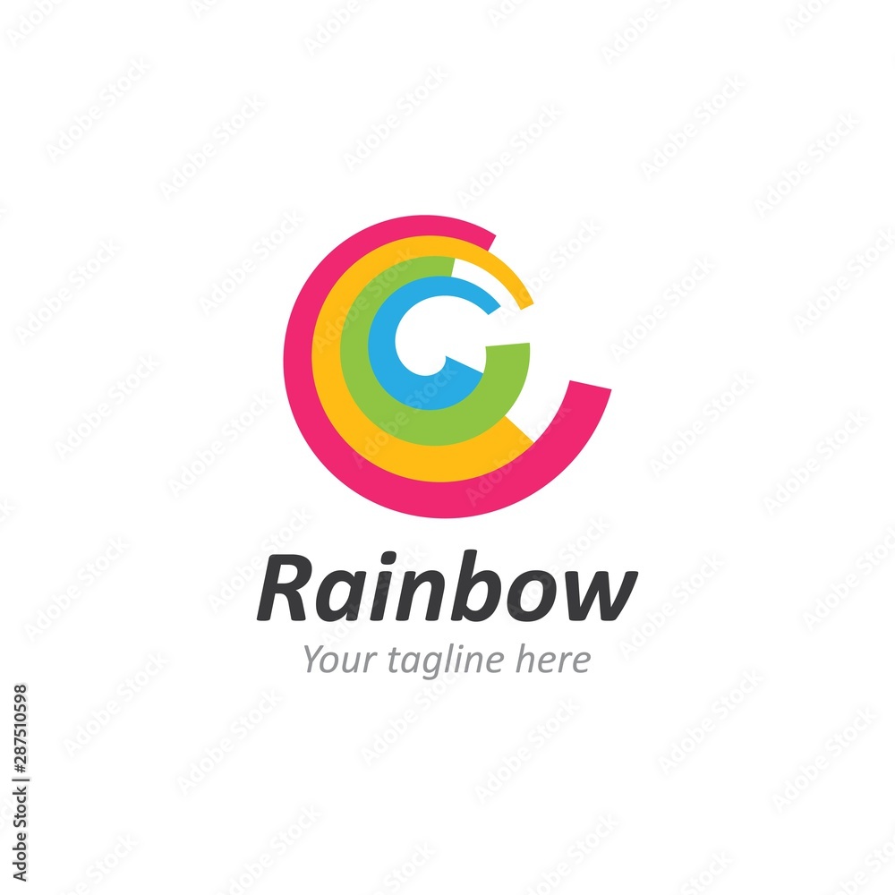 Rainbow ilustration logo vector