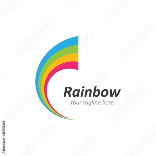 Free Download Rainbow ilustration logo vector - GFXLoad