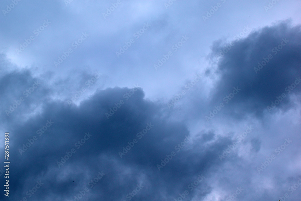 cloudy autumn sky thick clouds