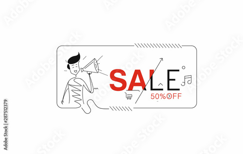 Sale text made of  vector design element