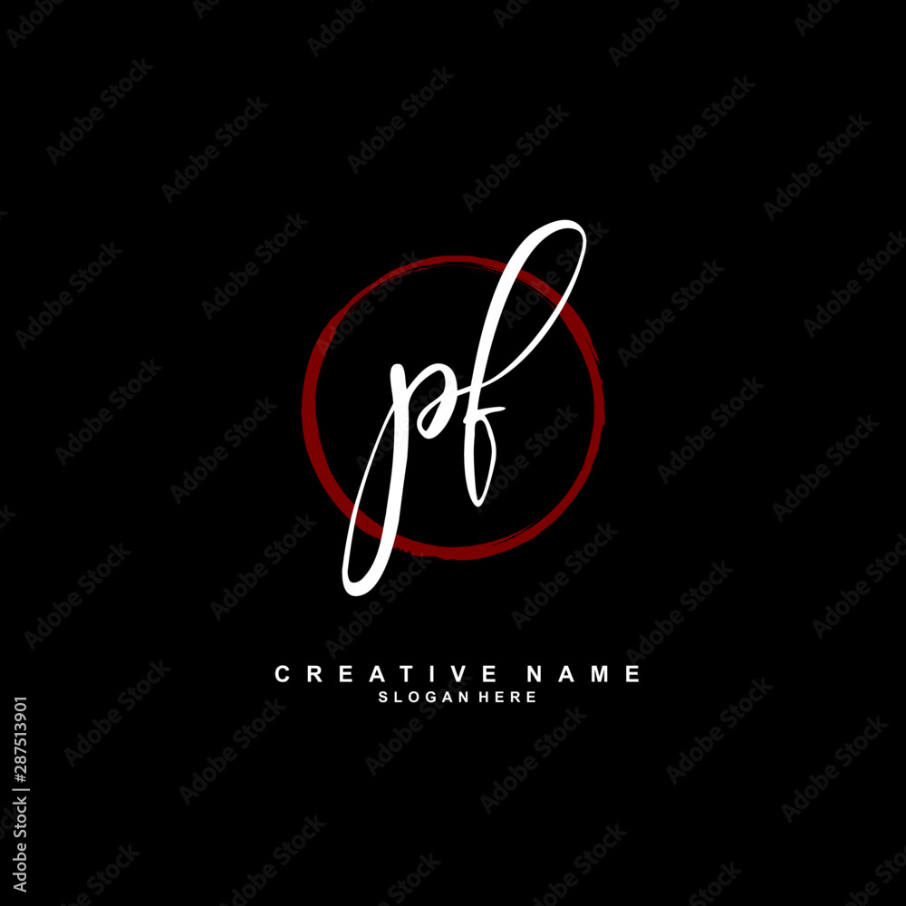 P F PF Initial logo template vector. Letter logo concept with background template. P F PF Initial logo template vector. Letter logo concept with background template.