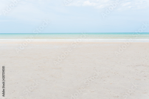 Beautiful beach clear sea and sand with free space.