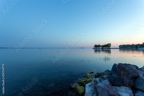 Lake Balaton at Revfulop on a summer evening. photo