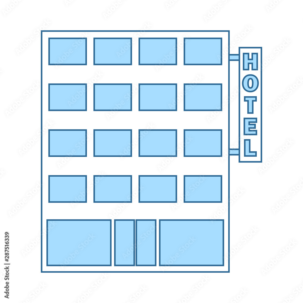 Hotel Building Icon Hotel Building Icon