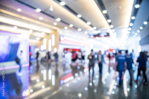 Abstract background from blurred shopping mall with light.