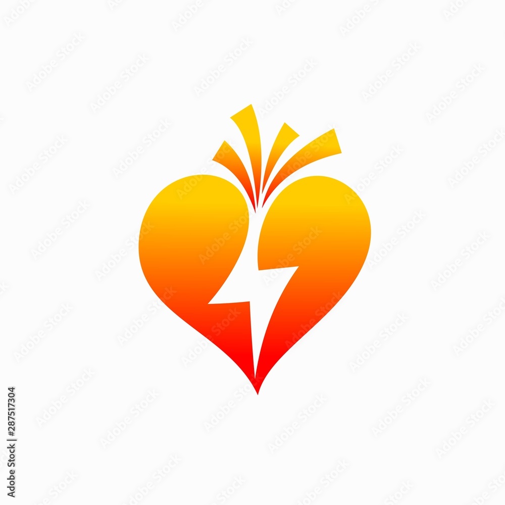 heart logo accompanied electric logo