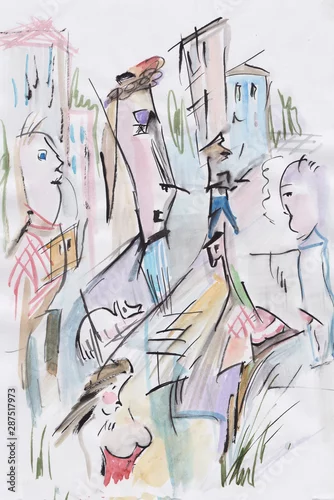 Obraz Ludzie na ulicy