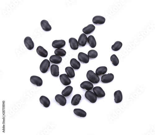 black beans, isolated on white background