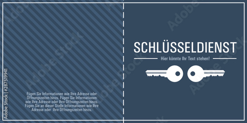 Schlüsseldienst Flyer Design Vorlage