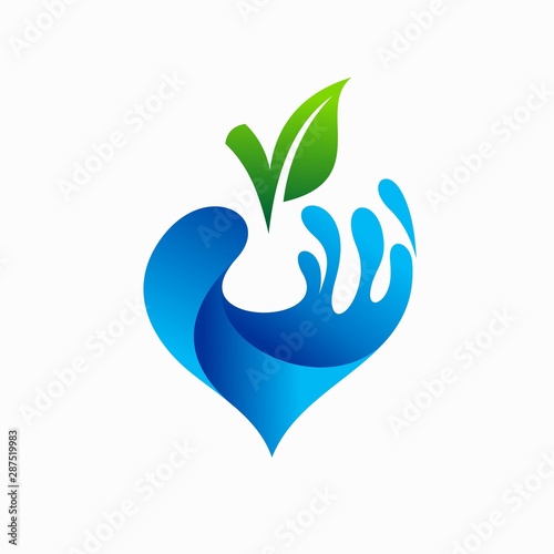 juice logo formed love concept