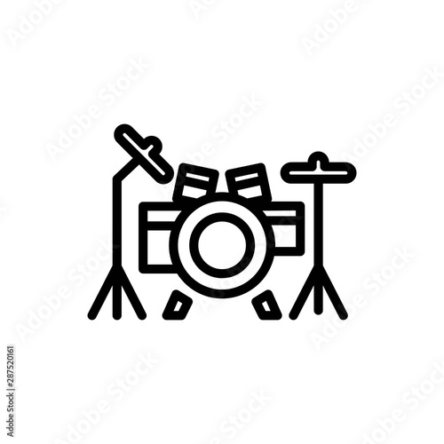 drums line vector icon