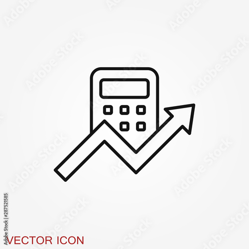 Accounting vector icon. Business and financial symbol