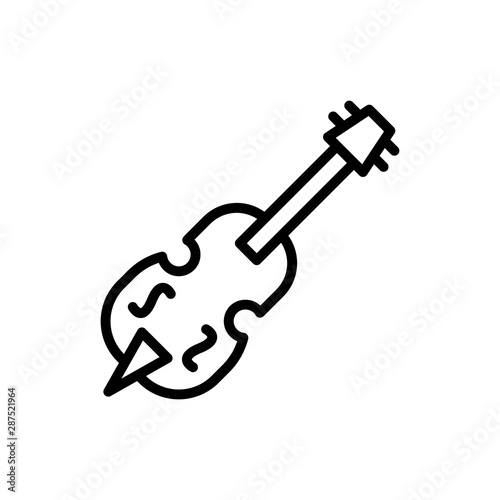 double bass line vector icon