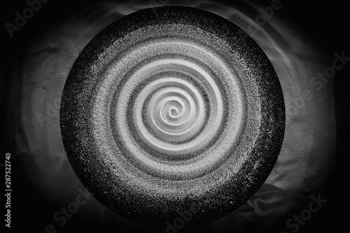 A logarithmic Spiral made of Sand