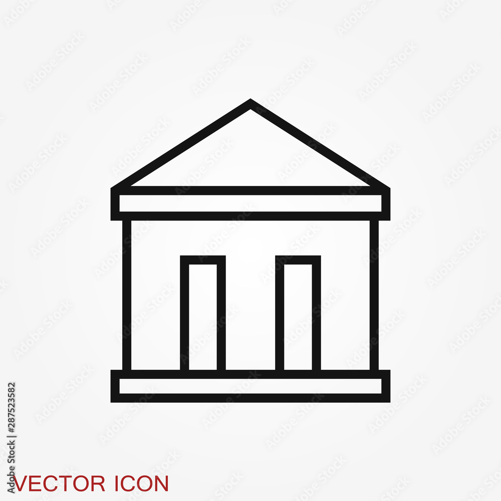 Bank icon design template. Vector icon, symbol Bank icon design template. Vector icon, symbol