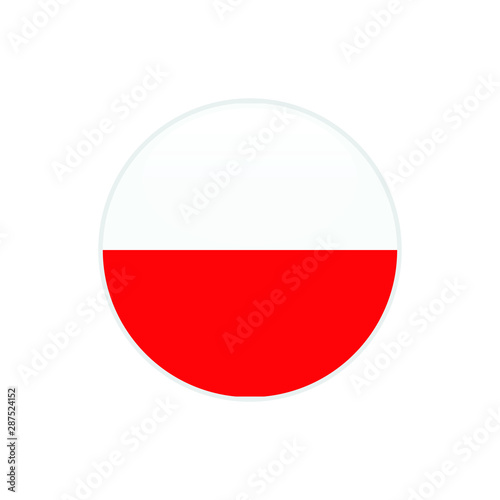 Free Download Poland  round flag . closy flag of Poland - vector button.  - GFXLoad