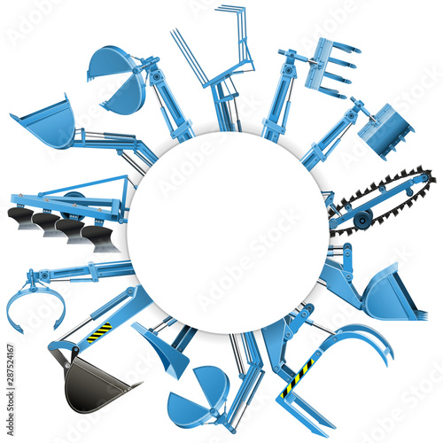 Vector Multi Tractor Blank Frame