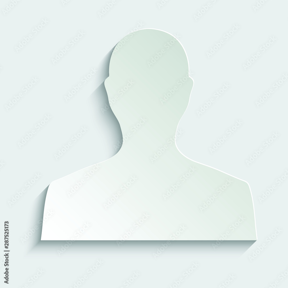 man icon. male profile. man avatar. paper icon with shadow man icon. male profile. man avatar. paper icon with shadow