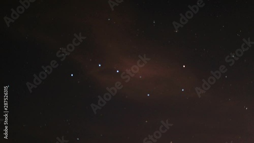 starry sky, big dipper constellation time  lapse