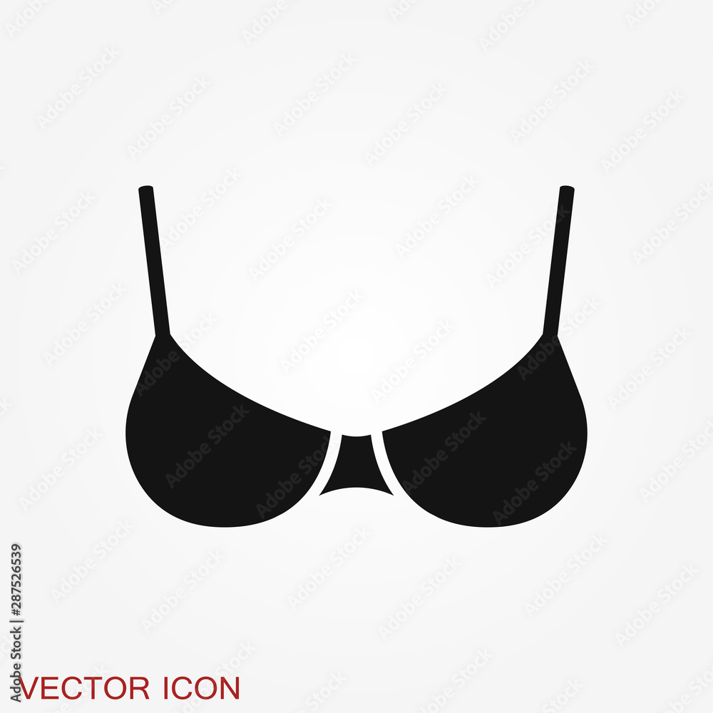 Bra, women underwear icon. Vector illustration for design. Bra, women underwear icon. Vector illustration for design.