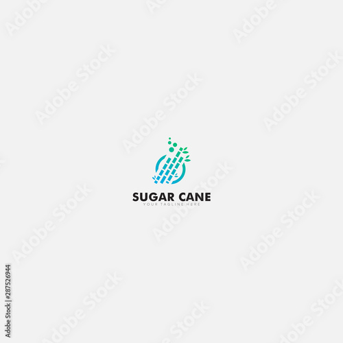 sugar cane modern logo design and natural logo