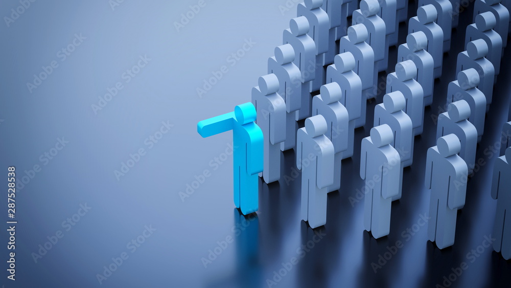 Fototapeta premium 3D Icon business leader corporate concept