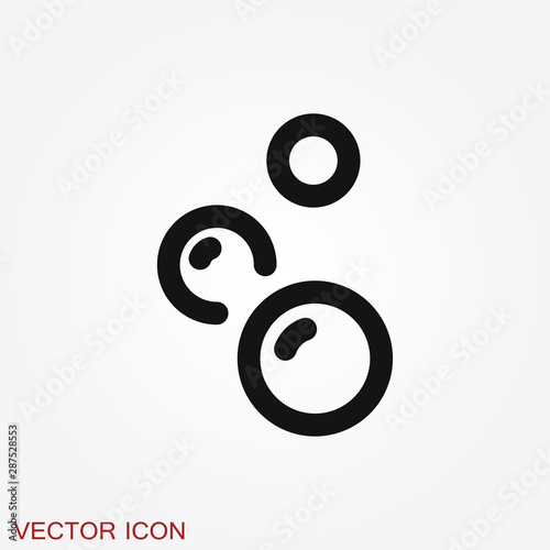 Bubble icon isolated on background. Soap or water icon