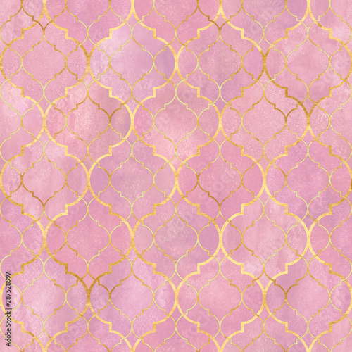 Watercolor abstract geometr...