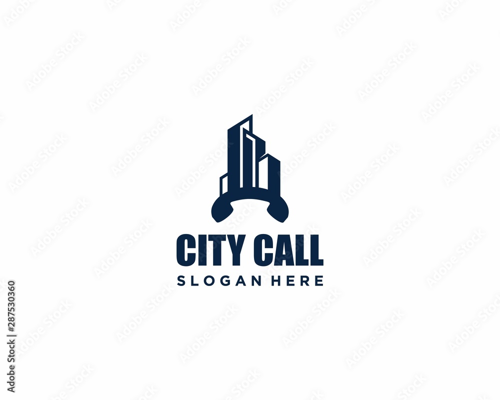 City Call Logo design template