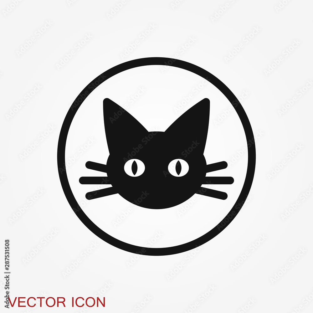 Cat icon. Logo design vector template Flat style. Cat icon. Logo design vector template Flat style.