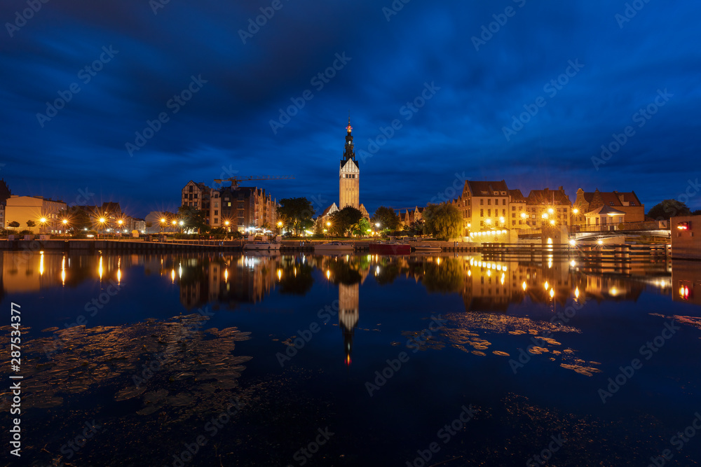 Fototapeta premium Architecture of Elblag at night
