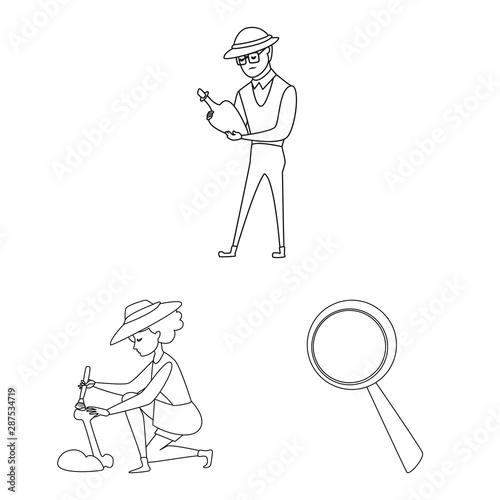 Vector design of story and research icon. Collection of story and discovery vector icon for stock.