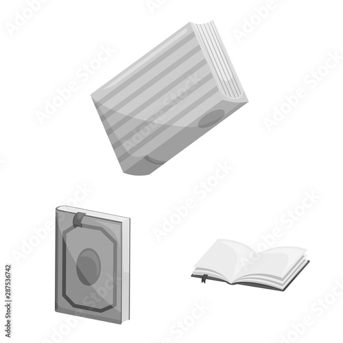 Isolated object of education and source symbol. Set of education and information stock symbol for web.