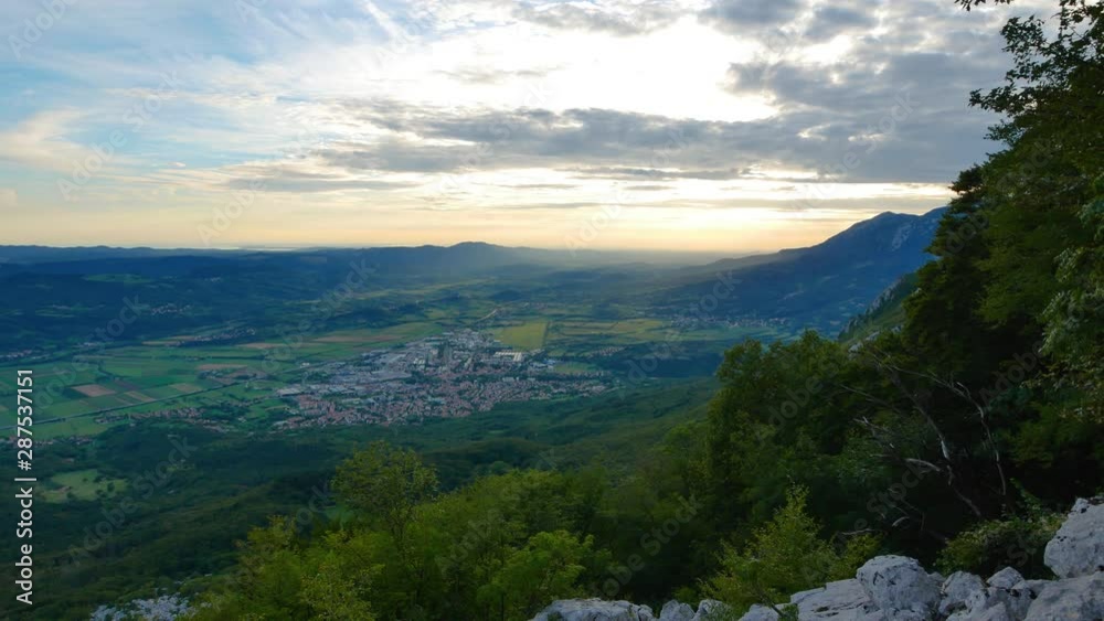 panoramic shot of the large valley view from the top panoramic shot of the large valley view from the top