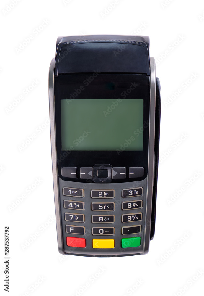 Card terminal isolated on white background Card terminal isolated on white background
