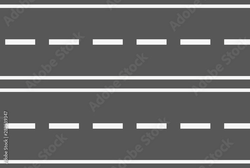 Carretera con dos carriles. 