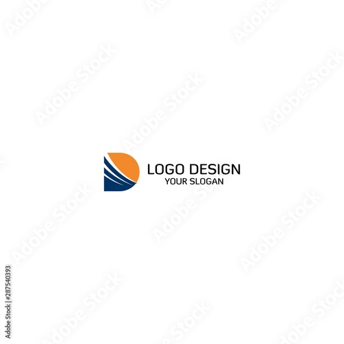 D Finance Logo Design Vector