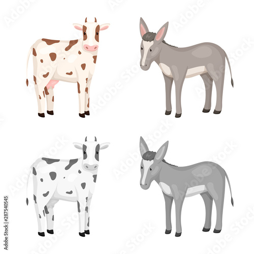 Isolated object of breeding and kitchen symbol. Set of breeding and organic stock vector illustration.
