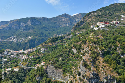 Small villages in the mountains of the Amalfi coast, in Italy. © Giambattista
