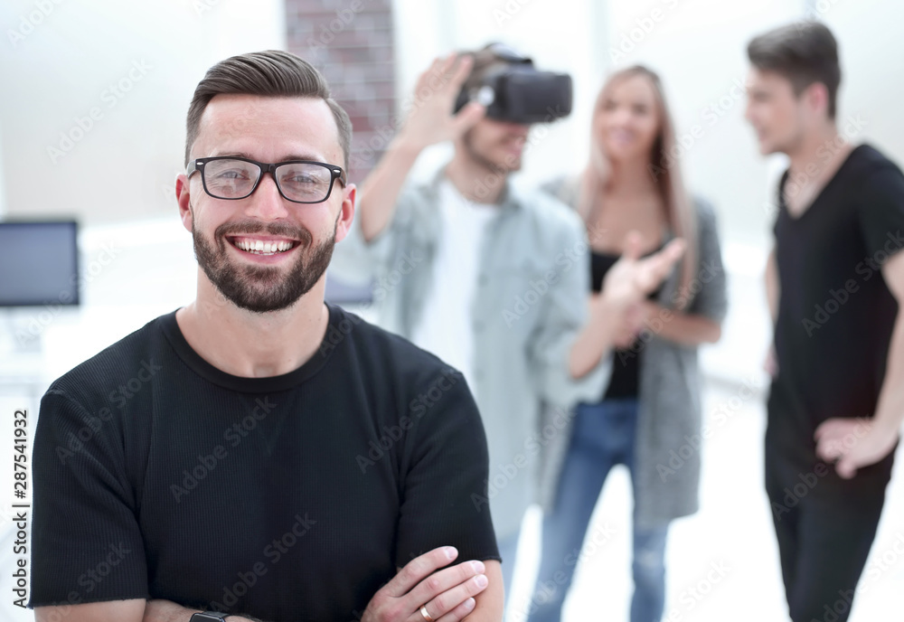 male software programmer testing a new app male software programmer testing a new app