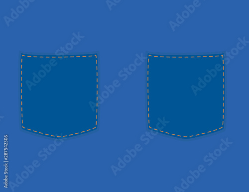 Simple vector denim and Two pockets background