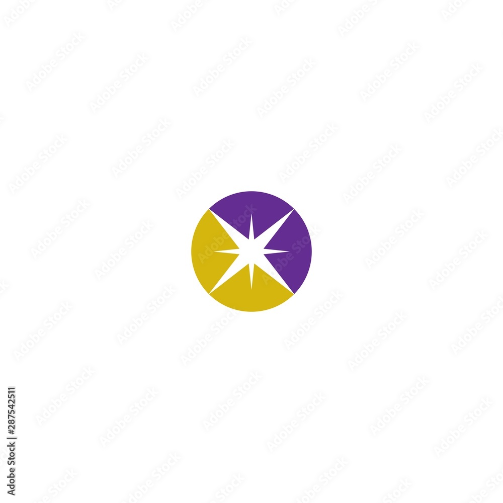 Obraz premium star in circle logo vector
