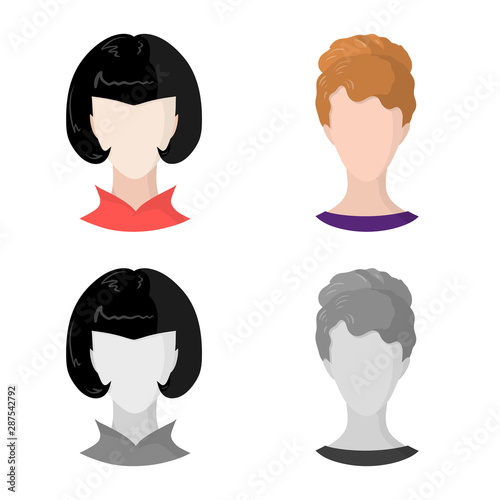 Vector illustration of professional and photo icon. Set of professional and profile stock symbol for web.