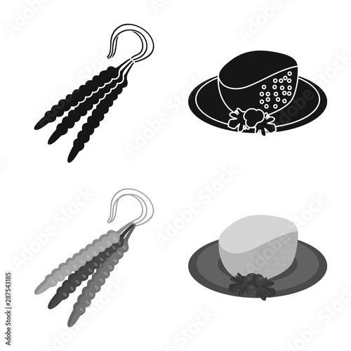 Vector design of culture and sightseeing logo. Set of culture and originality stock symbol for web.