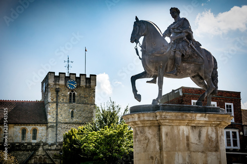 Petersfield market square in Hampshire southern England