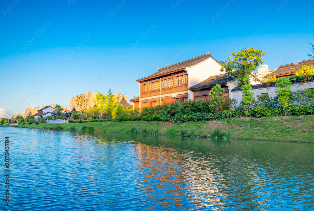 Obraz premium Antique buildings in Gucun Town, Baoshan District, Shanghai, China