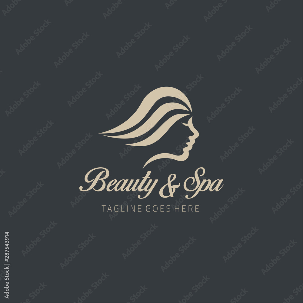Beauty & spa logo design template. Vector illustration