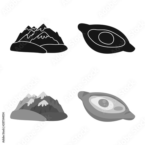 Vector illustration of culture and sightseeing icon. Collection of culture and originality stock symbol for web.